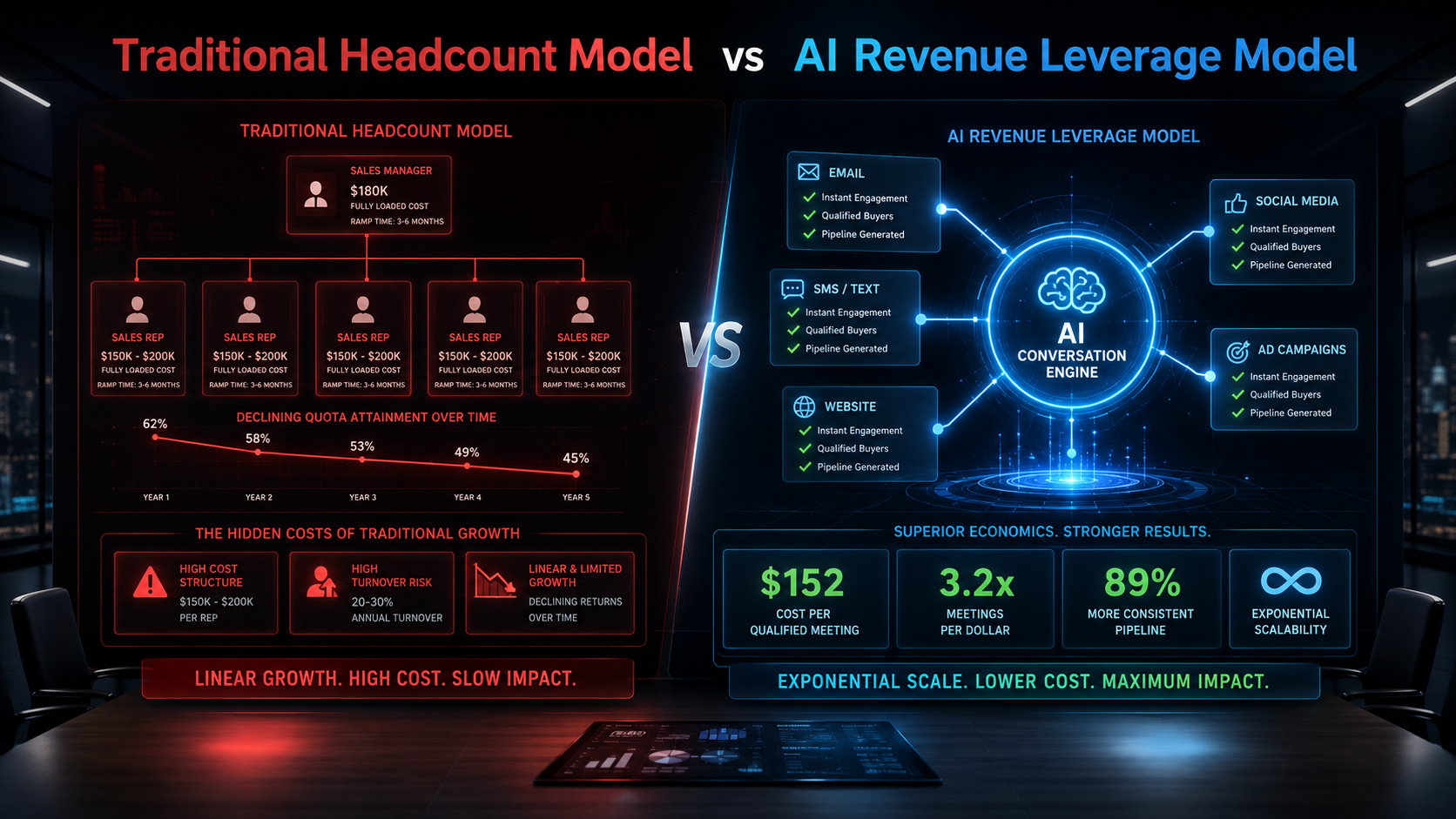 Headcount scales costs. Human AI scales revenue. The smartest teams are choosing leverage.